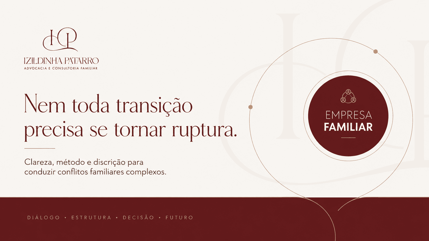 Nem toda transição precisa se tornar ruptura. Clareza, método e discrição para conduzir conflitos familiares complexos.
